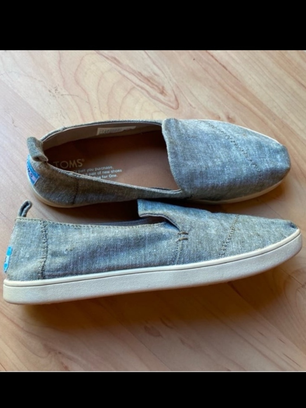 TOMS size 7 NWOTS Deconstructed Alpargats  chambray Cupsule